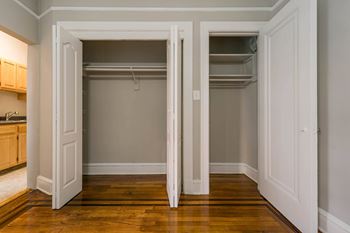 Spacious closets at Highview and Castle Manor Apartments in Columbia Heights, NW Washington, DC 20009